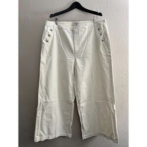 Juicy Couture‎ Wide Leg Corduroy Pants Marshmallow High Rise Size 16W